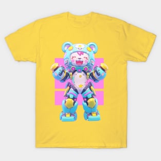 AKBLM - STARDUST MOBILE SUIT KUMA | KAWAII PASTEL COLORED MECHA MASCOT T-Shirt